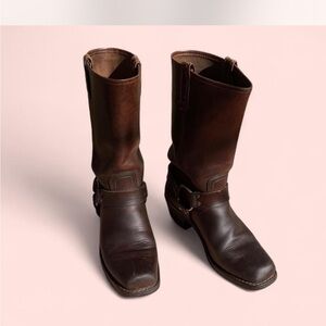 Frye Light Brown 12R Harness Leather Boots